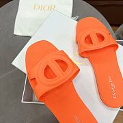 DIOR | CD letter pig nose slippers in orange - 4