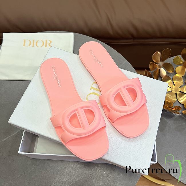 DIOR | CD letter pig nose slippers in pink - 1