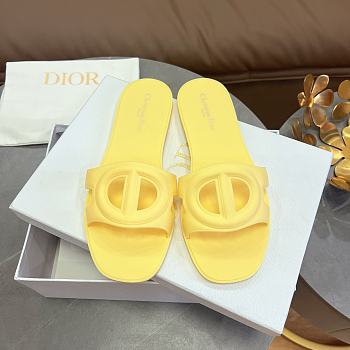DIOR | CD letter pig nose slippers in yellow