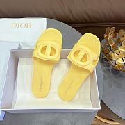 DIOR | CD letter pig nose slippers in yellow - 6