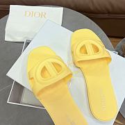 DIOR | CD letter pig nose slippers in yellow - 5