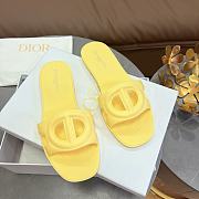 DIOR | CD letter pig nose slippers in yellow - 2