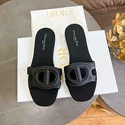 DIOR | CD letter pig nose slippers in black - 1