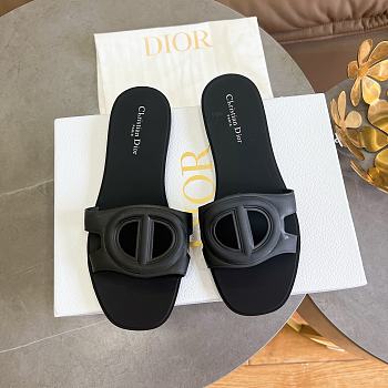 DIOR | CD letter pig nose slippers in black