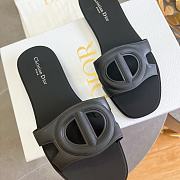 DIOR | CD letter pig nose slippers in black - 5