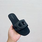 DIOR | CD letter pig nose slippers in black - 3
