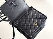 CHANEL | 25B Four-Leaf Clover Charm Backpack In Black - 5