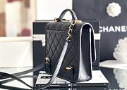 CHANEL | 25B Four-Leaf Clover Charm Backpack In Black - 3