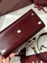 GUCCI | Diana Bamboo Mini Tote Bag In Burgundy - 6
