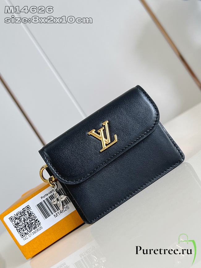 LOUIS VUITTON | Tiny Recto Verso Card Holder LV Bloom Black - 1