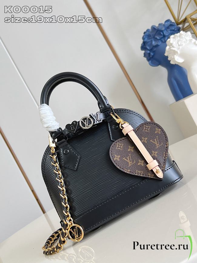 LOUIS VUITTON | LV&I Alma Mini Epi Glossy Black - 1