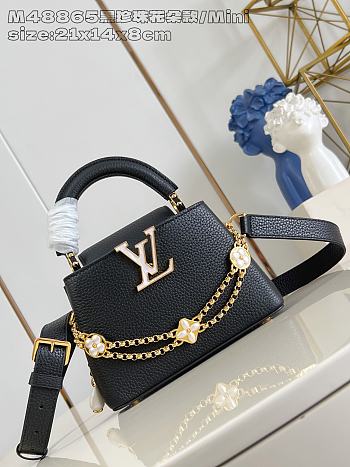 LOUIS VUITTON | Capucines Mini Daydream Taurillon In Black
