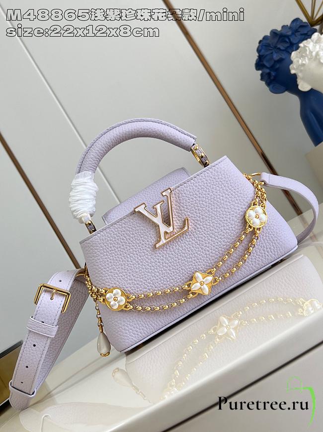 LOUIS VUITTON | Capucines East-West Mini Misty Lilac - 1