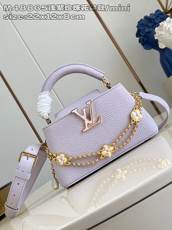 LOUIS VUITTON | Capucines East-West Mini Misty Lilac