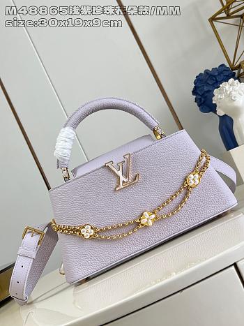 LOUIS VUITTON | Capucines East-West BB Misty Lilac