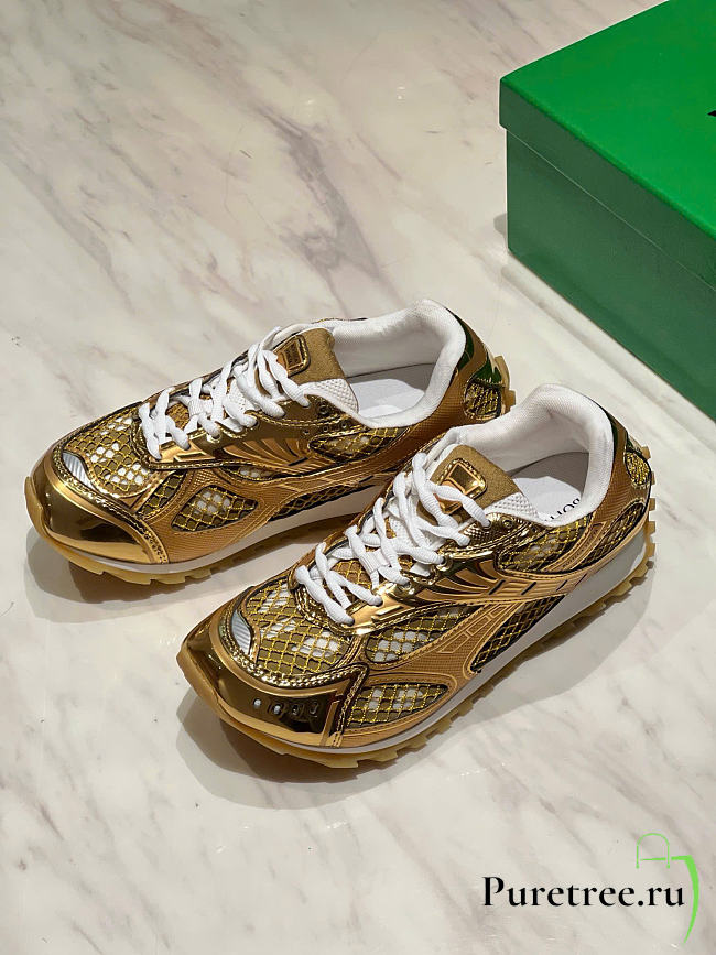 BOTTEGA VENETA | Orbit Sneakers In Gold Color - 1