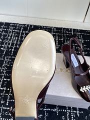 Jimmy Choo Belinda Sling Back 70 Deep Merlot Patent Leather Slingbacks 01 - 6