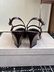 Jimmy Choo Belinda Sling Back 70 Deep Merlot Patent Leather Slingbacks 01 - 5