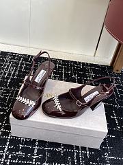 Jimmy Choo Belinda Sling Back 70 Deep Merlot Patent Leather Slingbacks 01 - 3