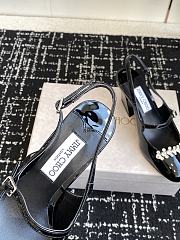 Jimmy Choo Belinda Sling Back 70 Deep Merlot Patent Leather Slingbacks 02 - 2