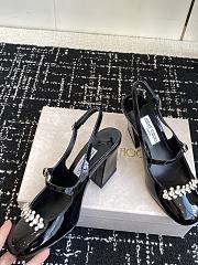 Jimmy Choo Belinda Sling Back 70 Deep Merlot Patent Leather Slingbacks 02 - 5