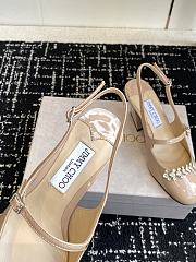 Jimmy Choo Belinda Sling Back 70 Deep Merlot Patent Leather Slingbacks 03 - 4