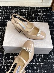 Jimmy Choo Belinda Sling Back 70 Deep Merlot Patent Leather Slingbacks 03 - 3