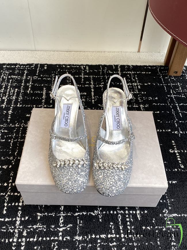 Jimmy Choo Belinda Sling Back 70 Deep Merlot Patent Leather Slingbacks 04 - 1