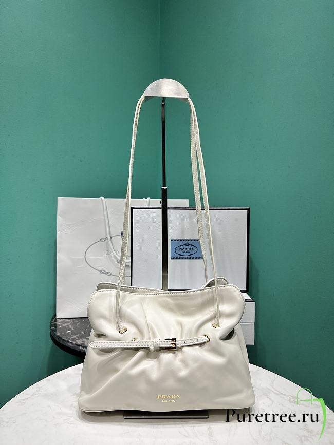 PRADA | Dada Small Nappa Leather Bag In White - 1
