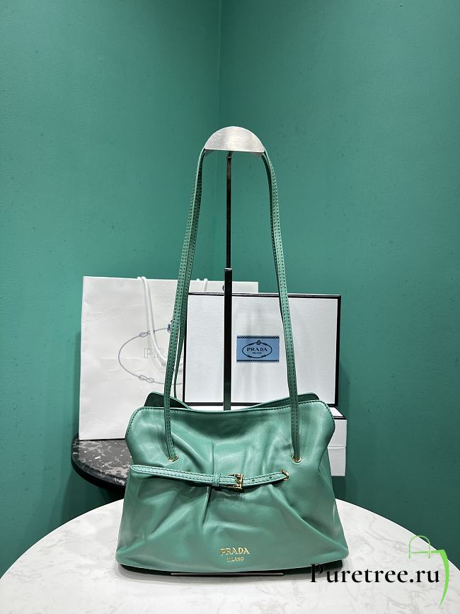 PRADA | Dada Small Nappa Leather Bag In Green - 1