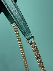 PRADA | Saffiano leather shoulder bag in green - 6