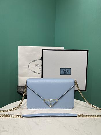 PRADA | Saffiano leather shoulder bag in blue