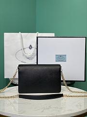 PRADA | Saffiano leather shoulder bag in black - 3