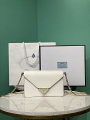 PRADA | Saffiano leather shoulder bag in white - 1