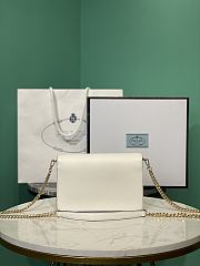 PRADA | Saffiano leather shoulder bag in white - 3