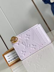 LOUIS VUITTON | Romy Monogram Empreinte Card Holder Purple - 1