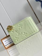 LOUIS VUITTON | Romy Monogram Empreinte Card Holder Green - 1
