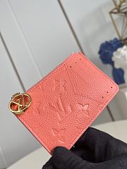 LOUIS VUITTON | Romy Monogram Empreinte Card Holder Peach - 5