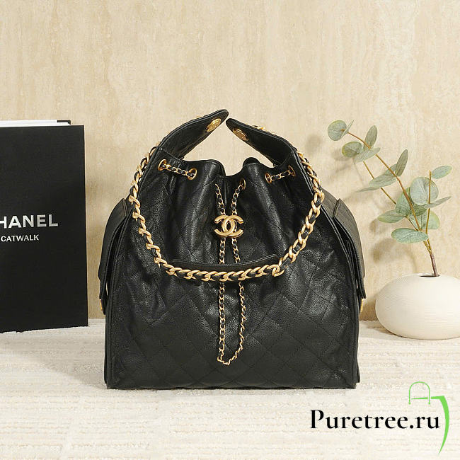 CHANEL | Chanel Medium 25 Hobo Bag Black Caviar In Black - 1