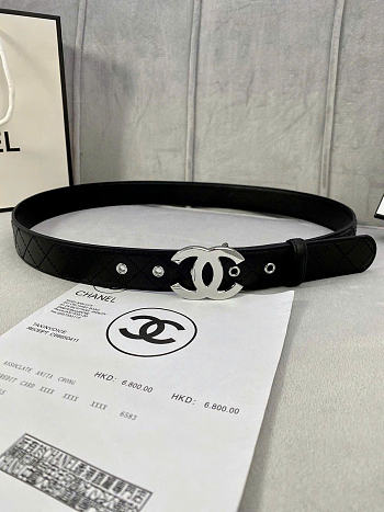 Chanel Belt In Black Color-3 cm