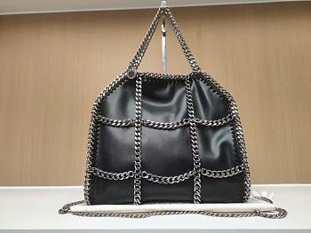 Stella McCartney Falabella Chain Cage tote bag in black