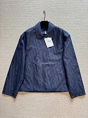 DIOR | Men's Monogram Lapel Jacket Dark Blue - 1