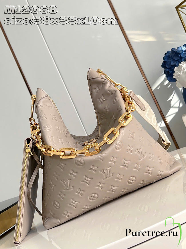 LOUIS VUITTON | Coussin Hobo MM Calf leather Galet - 1