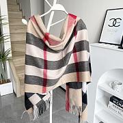 BURBERRY | Winter Plaid Cashmere Scarf With Tassel 01 - 4