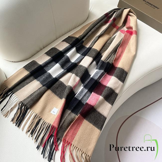 BURBERRY | Winter Plaid Cashmere Scarf With Tassel 04 - 1