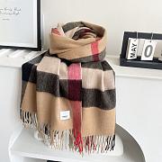 BURBERRY | Winter Plaid Cashmere Scarf With Tassel 04 - 3
