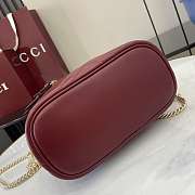 GUCCI | GG Marmont mini vanity bag Rosso Ancora red matelassé chevron leather - 5