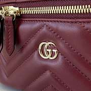 GUCCI | GG Marmont mini vanity bag Rosso Ancora red matelassé chevron leather - 2