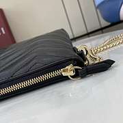 GUCCI | GG Marmont pochette with chain in Black leather - 6
