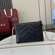 GUCCI | GG Marmont pochette with chain in Black leather - 4